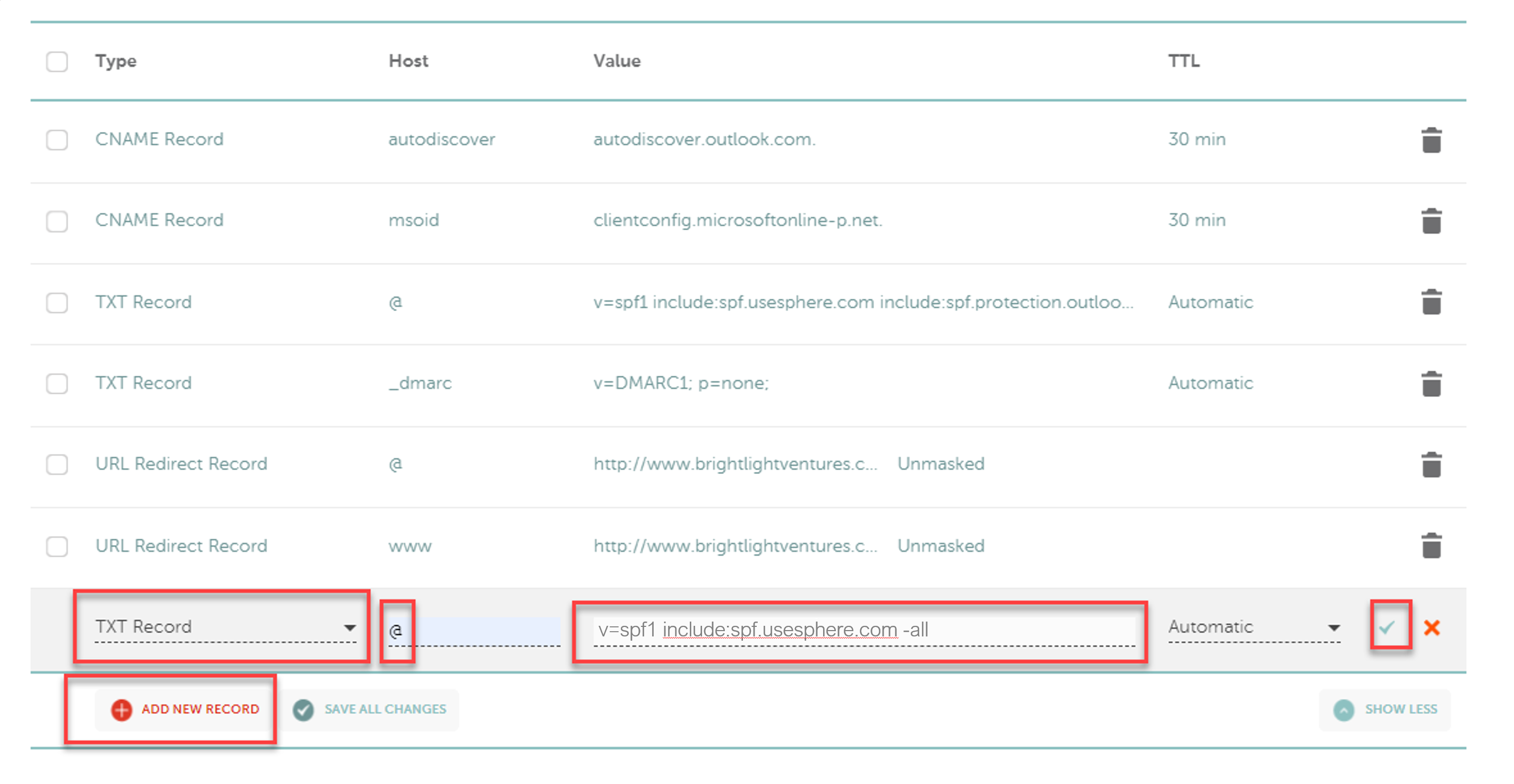 Add DNS record